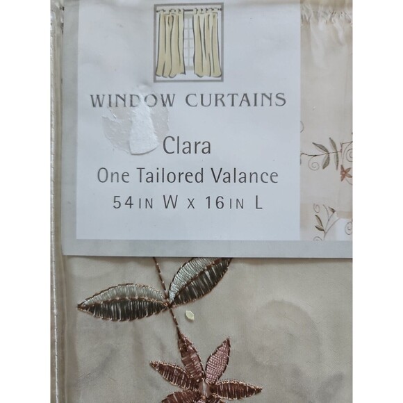 CHF Industries 2 Pair Clara 54"W x 16"L Tailored Valences - Picture 3 of 7